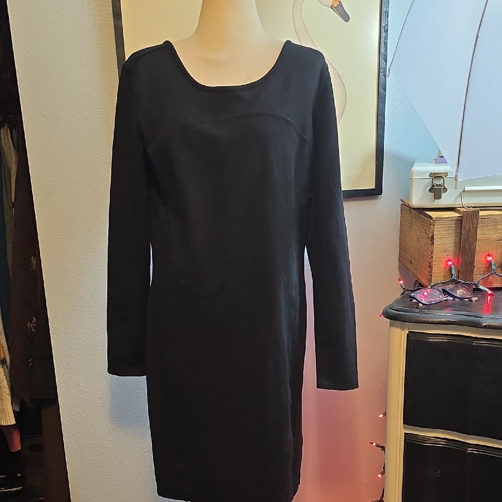 Athleta Dark Gray Scoop Neck Dress Size M